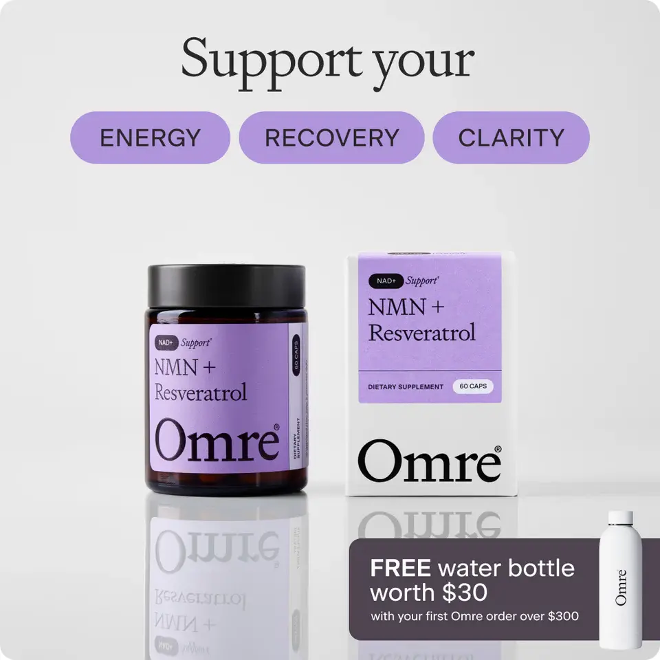 NMN + Resveratrol Cellular NAD+ Booster with Ultra-Pure NMN & Resveratrol for Optimum Health & Fitness Supplement Healthcare Dietary Daily Wellness Edible Capsule
