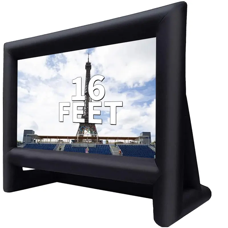 movie projector screen Inflatable Projector Screen for Outside, Outdoor Blow up Movie Screen Support Front/Rear Projection for Family Movie Nights,Parties and Outdoor Entertainment Audio springtok Portable