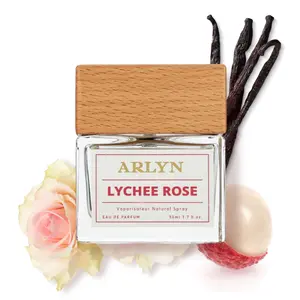 Lychee Rose, Arlyn, Women Perfume, Eau De Parfum, Lychee-Turkish Rose-Incense, Long-Lasting Perfume, Vegan, Cruelty free, Made in USA- 50 ml | 1.7 oz