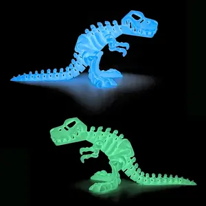 EnderToys Glow in the Dark T-Rex Dinosaur 3D Printed Articulated Fidget Desk Toy 3D Print Decor Animal Cute articulate animal articulated joint home cute gift Collectible desk buddy mini glow