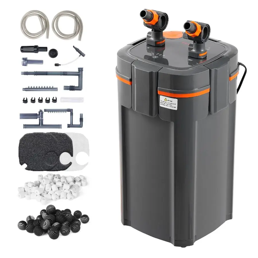 【Summerfinds】 VEVOR Aquarium Filter 264GPH, 3-Stage Canister Filter 75 Gallon, Ultra-Quiet Internal Aquarium Filter with UV Protection, Submersible Power Filter with Multiple Function for Fish Tanks, 11W, Submersible Typedealsforyoudays