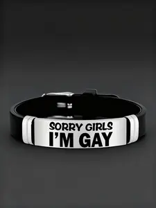 Funny Silicone Wristband, Humorous Gift Idea for Gay Friends, Casual Style Accessory, All Season Wearable Jewelry