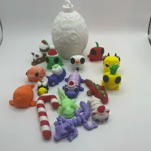 3D Printed Mini Flexi Animals Ornament for Home Decor mystery pack