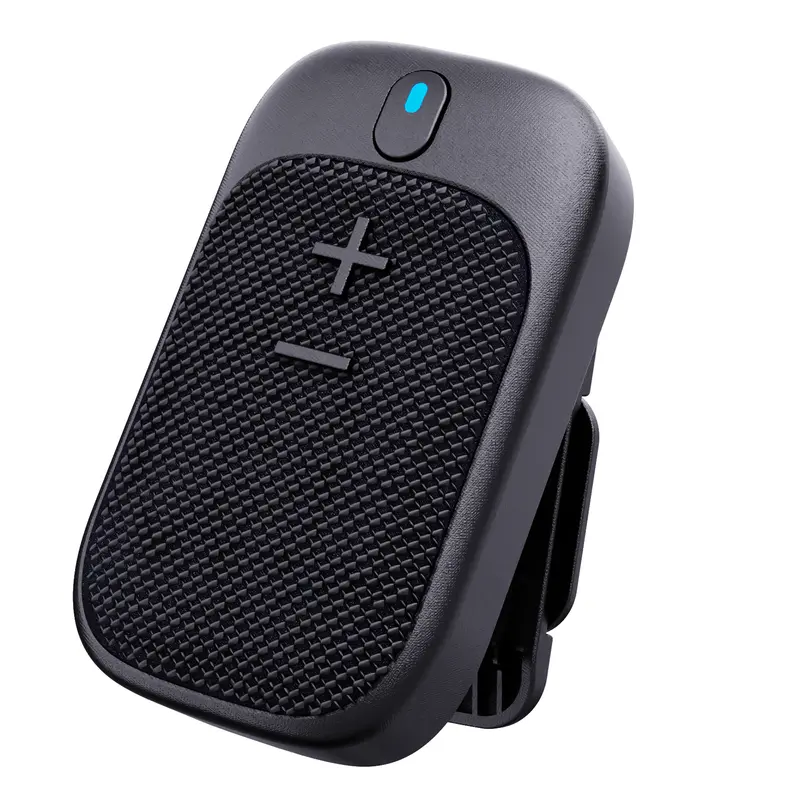 Compact Portable Audio Wireless Bluetooth 5.3 Speaker, Plastic Body, Stereo Sound, Built-in Magnetic Clip & Control Buttons, Rechargeable Lithium Ion Battery, IPX5 Water Resistant, Handsfree Call & Music Mic, Ideal for Workouts & Outdoor Use