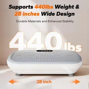 High-Power Vibration Plate Exercise Machine,440lbs Weight Capacity, Bluetooth Remote Control, 4 Workout Modes for Home Gym Fitness Equipment