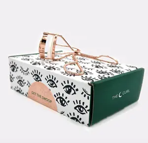 The C Curl Eyelash Curler - Patented C Curling SWOOP Design for Natural Curls - Includes Replacement Pad for Durability - Perfect for Makeup Enthusiasts & Professionals - White