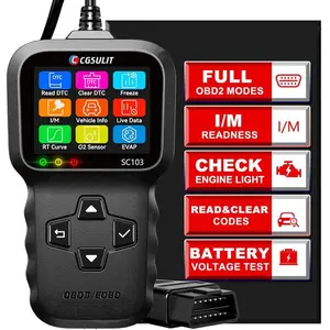 OBD2 Scanner, SC103 Car Code Reader Diagnose Check Engine Light Smog Check DTCs Scan Tool Live Data Stream Voltage Test for Vehicles Since 1996