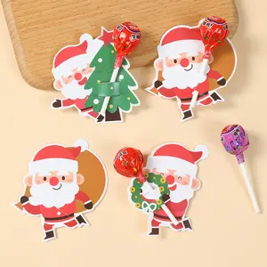 New Santa Claus Lollipop Holder Cards 2025 Merry Christmas Decorations Lollipop Candy Gifts Package Christmas Gifts Navidad Natal Gifts