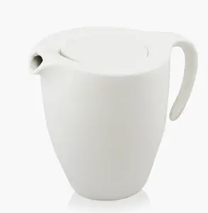 40-OZ White Modern Porcelain Teapot