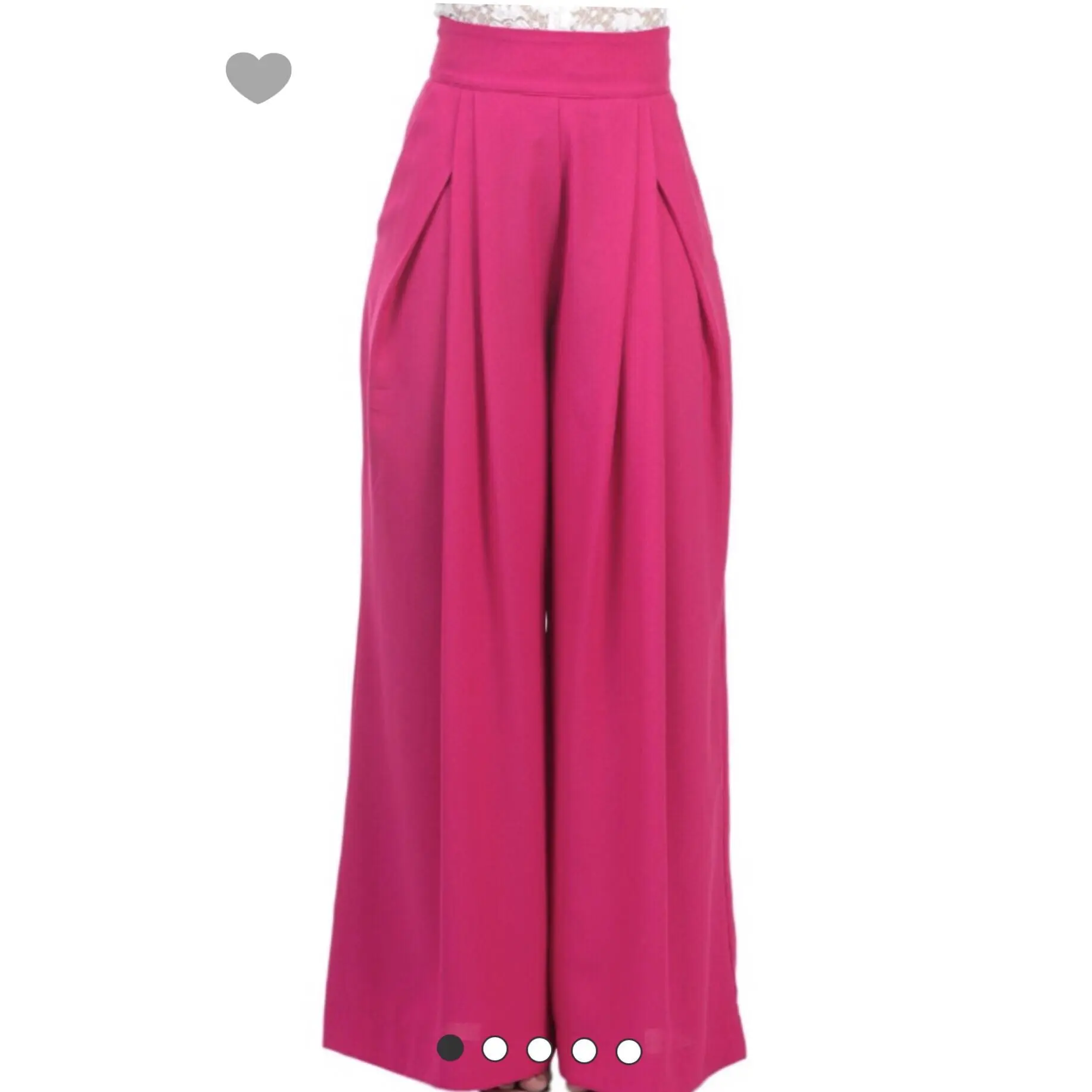 High Waist Wide Legged Pants Fuchsia