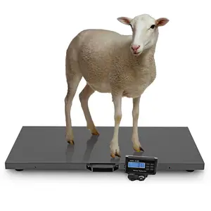 [TOP RATED - FLASH SALE] 1100 LBS x 0.2 LBS Livestock Scale Electronic Platform Scale for Dog Goat Sheep
