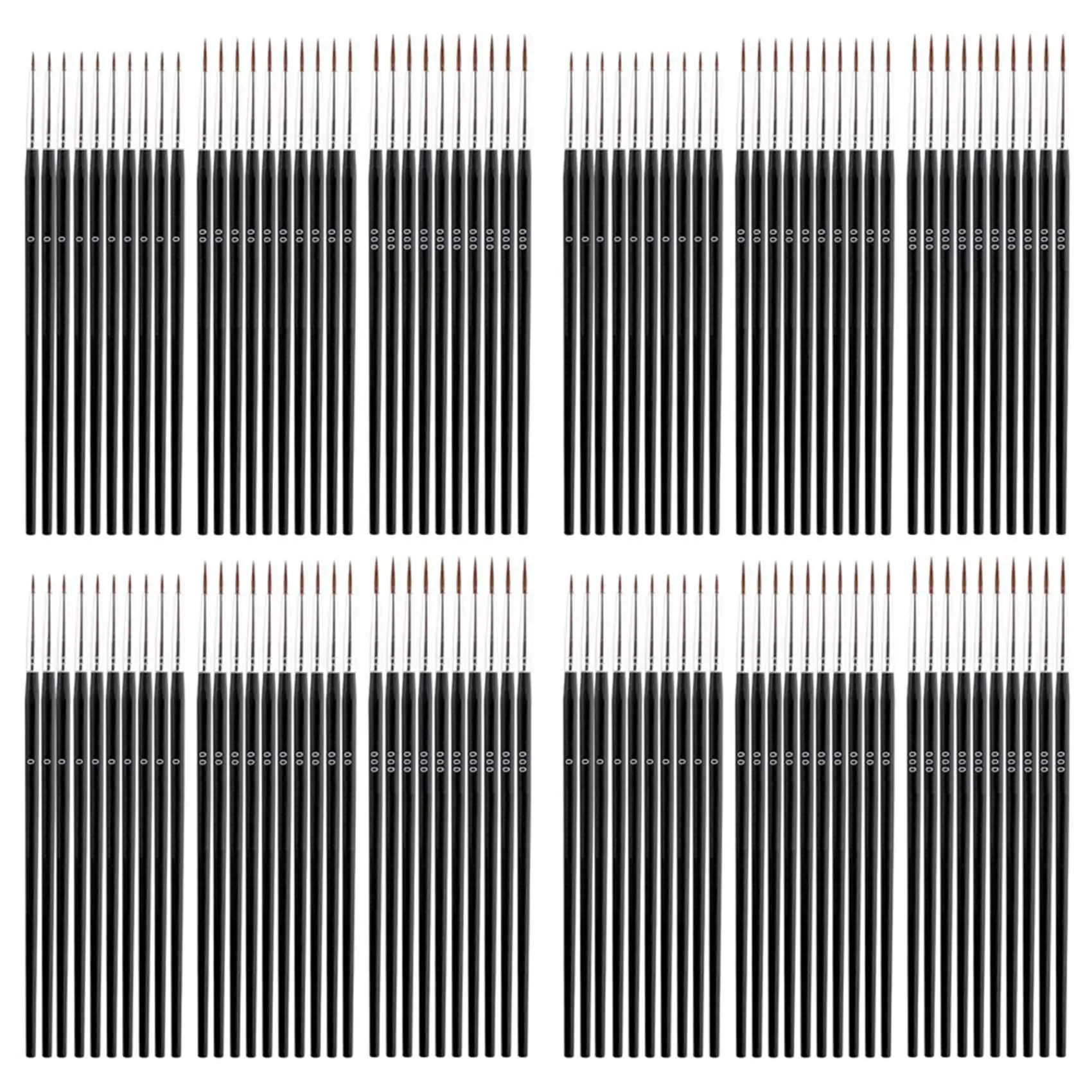 120pcs Detail Paint Brushes, Fine Tip Paint Brush with 3 Sizes 0 00 000 Mini Tiny Miniature Fine Paint Liner Brush