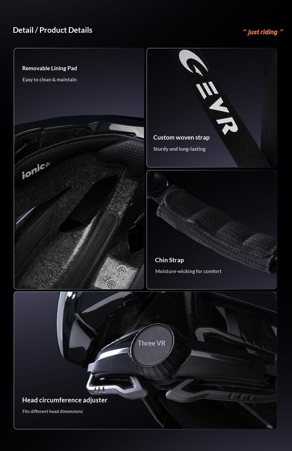 EVR New Magnetic Color‑Changing Cycling Helmet with Visor for Road Bikes — Outdoor Safety Helmet DIS (Item No.: TK2412)