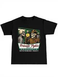 Private Gomer Pyle Jelly Donut Full Metal Jacket, Retro Style Unisex Casual Wear, Perfect Gift for Fans, 80s Pattern Tee Shirt