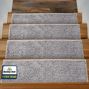 Muddy Mat Chenille Stair Treads - Grey Muddy Mat Chenille Stair Treads - Grey