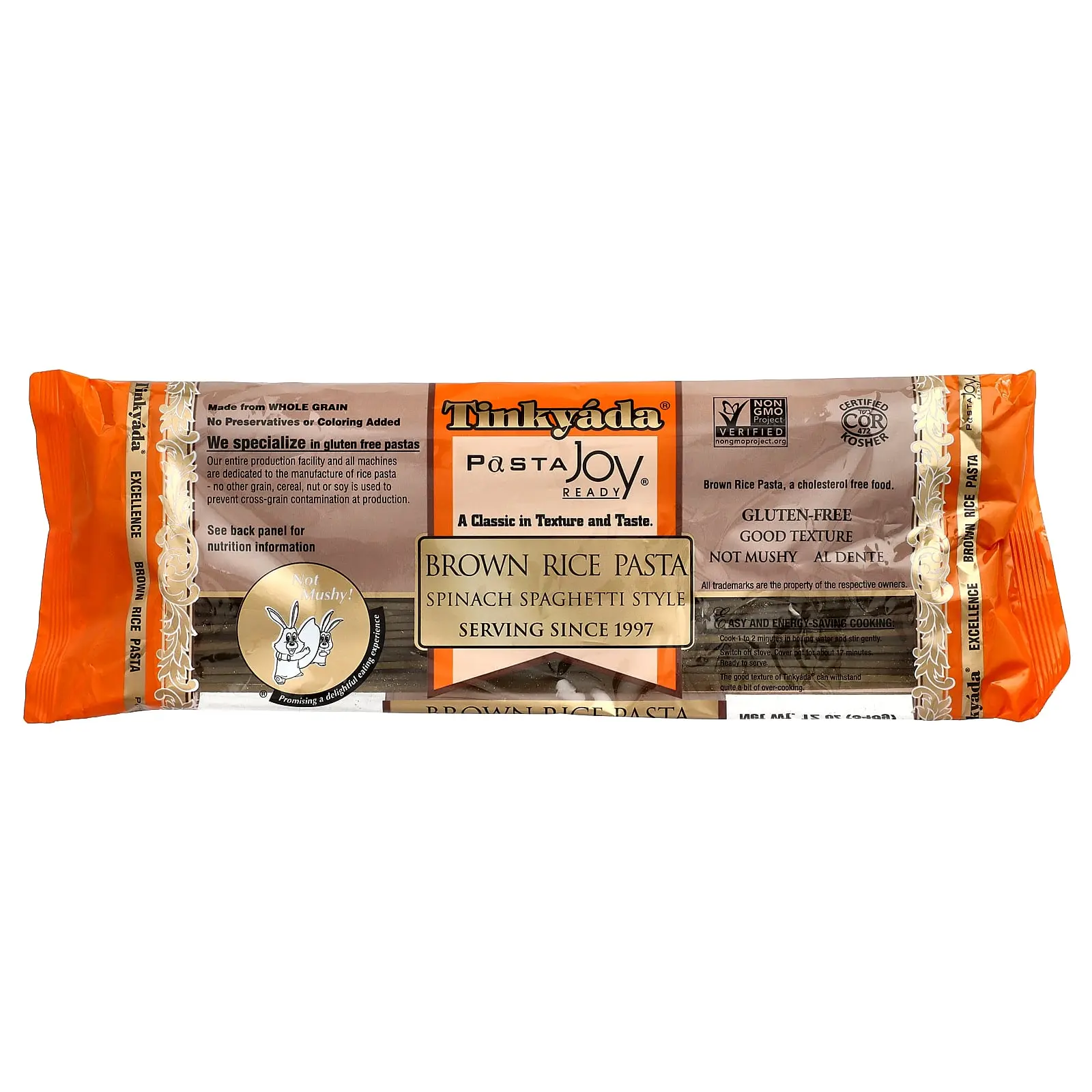 Tinkyada Brown Rice Pasta, Spinach Spaghetti, 12 oz (340 g)