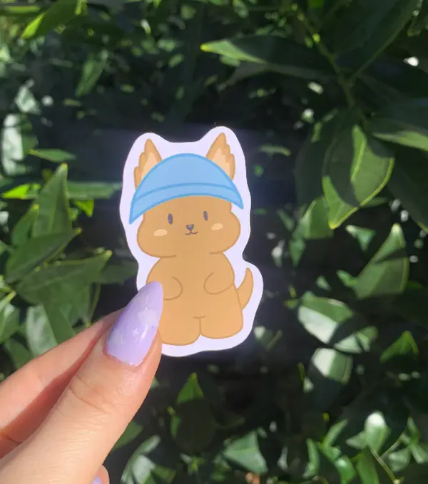 Mr Kepo & Bucket Hat Sticker