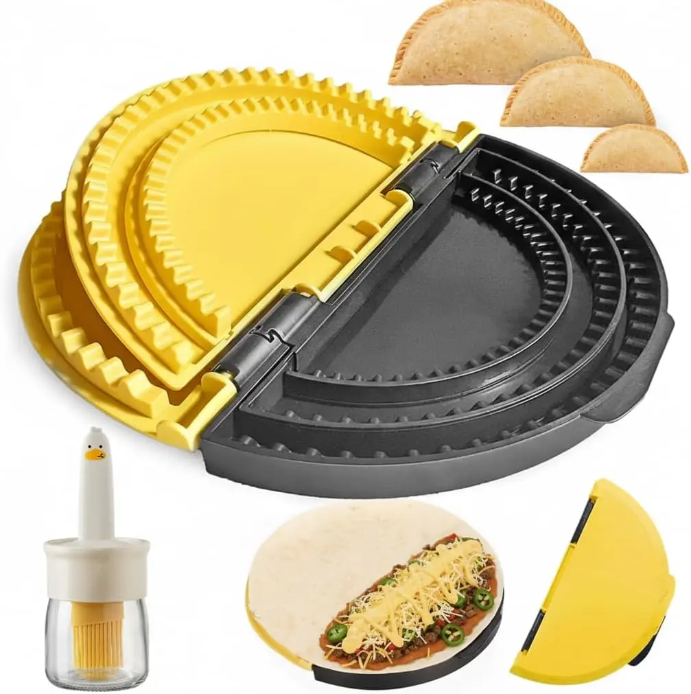 3-in-1 Multi-Function Tortilla Press & Dumpling Maker, TikTok Viral Non-Toxic Specialty Kitchen Utensil, Easy to Use for Homemade Food, Convenient for Busy Kitchens, Dishwasher Safe, Convenience