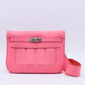 Pre-owned HERMÈS leather Shoulder Bags Berline Bag Swift 28 Twins B21913