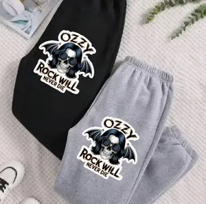 Ozzy Rock Will Never Die Sweatpants, Retro Metal Skull Graphic Jogger Pants For Men Women, Unisex Streetwear Joggers, Casual Pants, All Seasons H