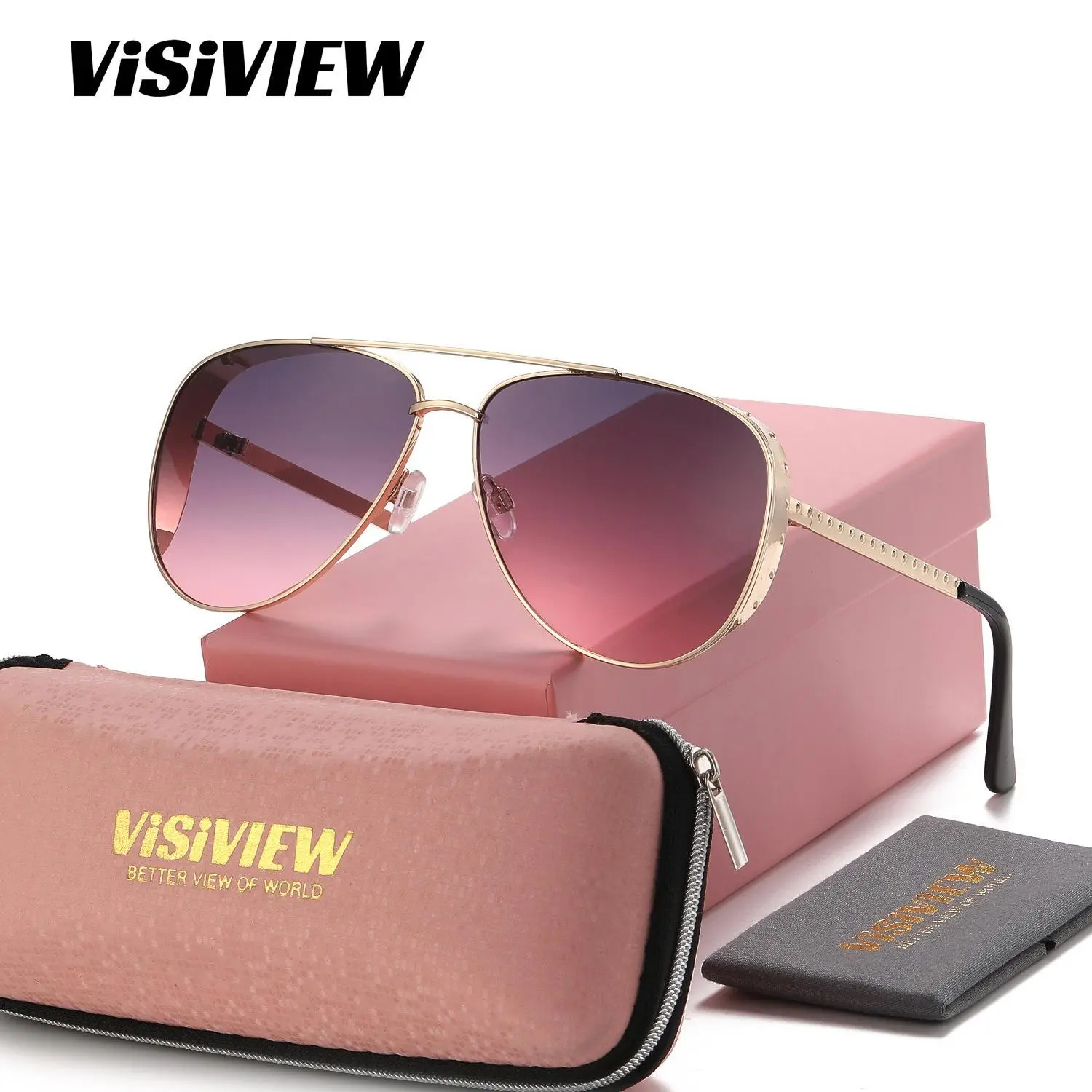 VISIVIEW Unisex Casual Elegant Full Frame Sunglasses Sporty-looking Frog Frame Sunglasses UV400