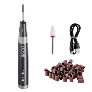【Summervibes】VEVOR Electric Cordless Nail Drill, 30,000RPM Variable-Speed Rechargeable Nail E File Machine, Portable Manicure Pedicure Polisher with 50PCS Sanding Bands for Dead Skin Removal, Nail Surface Smooth