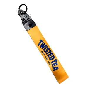 Twisted Tea Keychain Lanyard - Back to School Orange Lanyard with Twisted Tea Logo for Everyday Use - Perfect for Students & Daily Carry