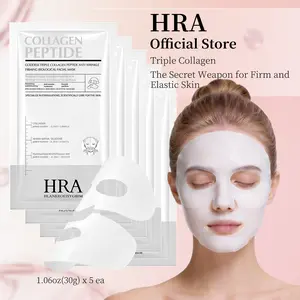 【HRA Official】Deep Collagen Overnight Mask Hydrating Mask for Glass Skin, Wrinkle Care, Firming & Pore Refining, absorbable and hydrolyzed collagen, anti-aging|1.06oz(30g) x 5 ea