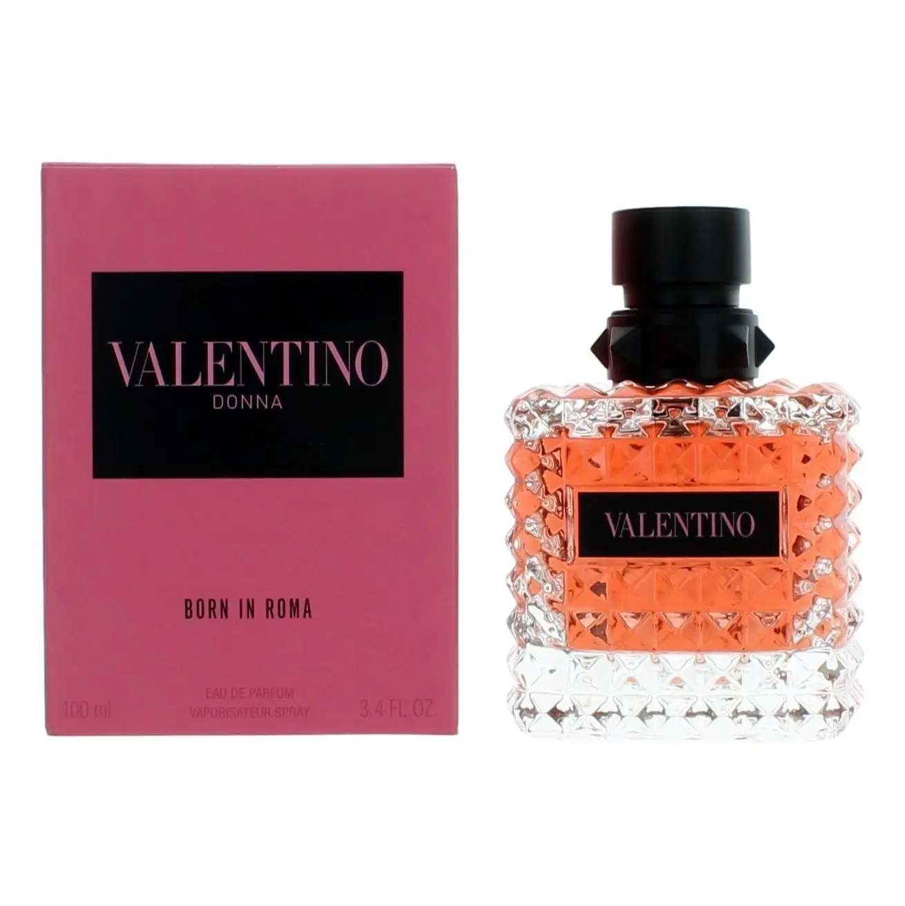 Women's Valentino Donna Born in Roma EDP Continuous Spray - 3.4 oz (100 ml) Floral Musk Long-Lasting Romantic 100ml Perfume, for Parties & Dating, Authenticity Guaranteed, Contains Neither Harmful Additives