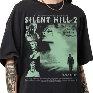 Vintage 90s Bootleg Style Silent Hill II T-Shirt, James Sunderland T-shirt, Retro Silent Hill II Gifts For Man And Women Unisex T-Shirt