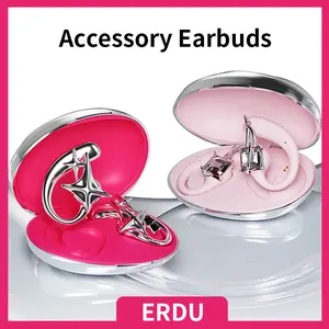 ERDU Ear Hook Earphones Accessory Earbuds (3 Pairs of Charms included), Wireless Headphones, Bluetooth Earphones, Magnetic Stylish Clipbuds, high-end on-ear design for daily use, club, workout