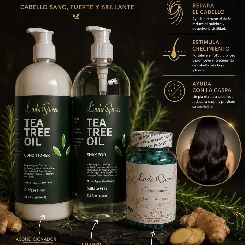 Shampoo, with green tea oil argan rosemary 1 bote de biotina