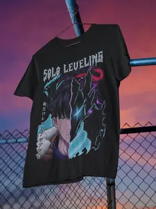 Solo Leveling Anime T-Shirt | Bold Front Print |  Fan Merch Gift