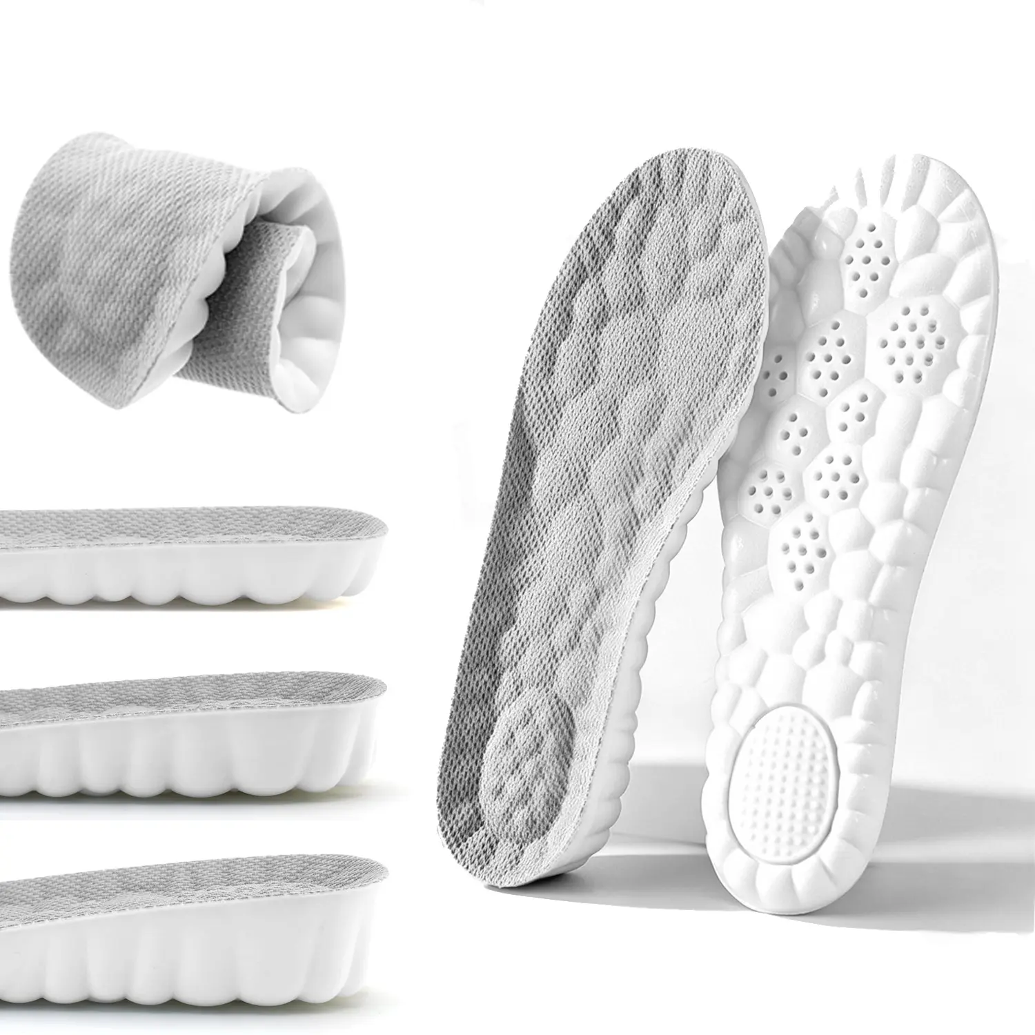 4D Cloud Height Increase Insoles for Men Wowen, Cloud Tech Insole, Soft Memory Foam Insoles, Comfort Steppers Height Increase Insoles