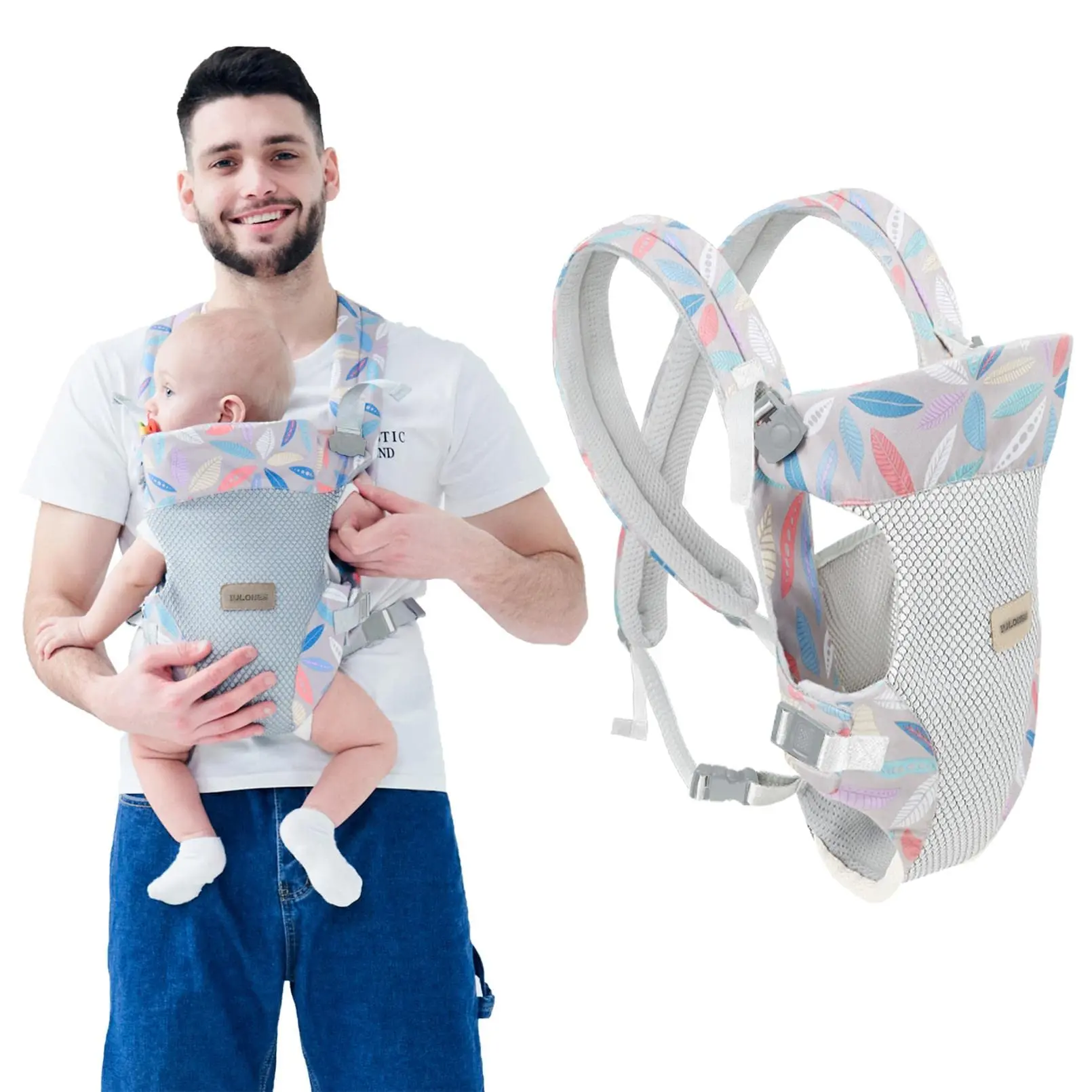 Baby Carrier, Embrace Cozy 4-In-1 Infant Carrier Ergonomic Adjustable Holder Portable Convertible Front And Back Backpack Carry For Baby