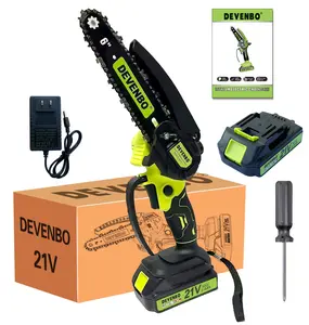 Devenbo Mini ChainSaw 21V Portable Electric Cordless Saw for Wood Cutting Batteries 2000mAh Pruning Gardening Camping Suitable for Seniors Women Perfect Christmas New Year Gift Idea