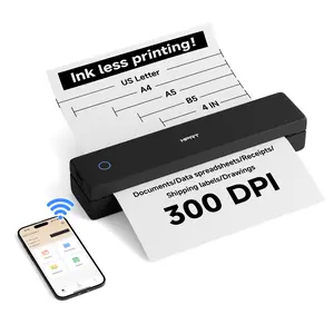 Portable Bluetooth Inkless Printer, Thermal Printer for Travel, Home, and Office,  no ink required, Compatible with iOS, Android, and Laptops, Supporting 8.5"x11" US Letter Paper and A4 paper