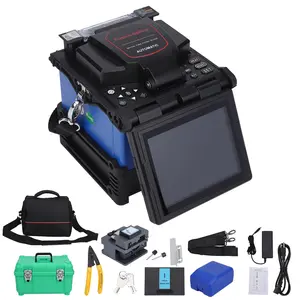 【GARVEE】Fiber Fusion Splicer with 5" LCD Screen, Portable FTTH Optical Fiber Splicing Machine Featuring 6 Motors Core Alignment, 7-Second Fast Splicing, 12-Second Heating, and Average Loss of 0.01dB