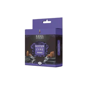 Soul Sticks Rosemary Backflow Cones for Purification Protection Focus and Renewal 10-12 Cones per Box Ideal for Meditation and Ritual Use