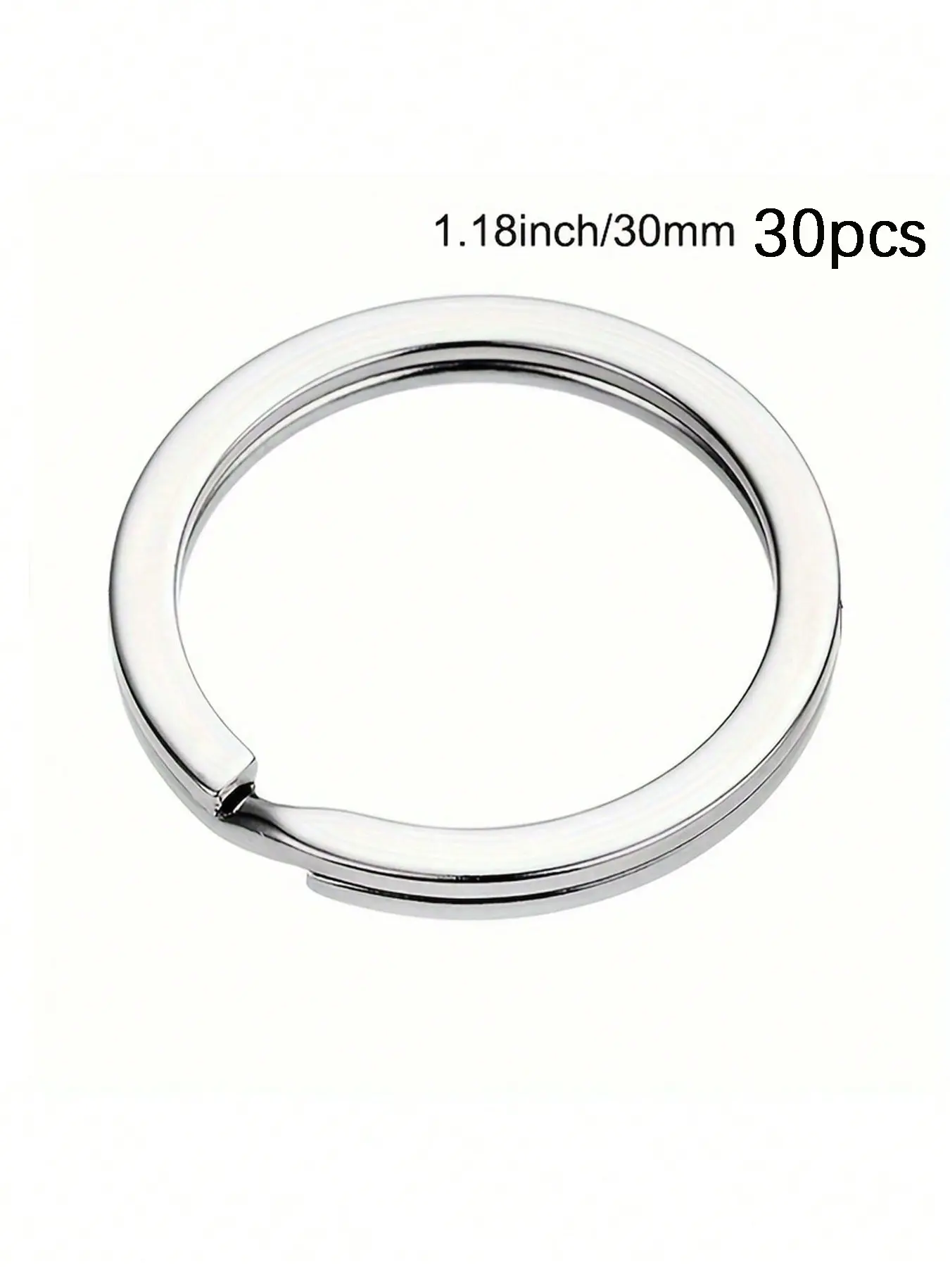 30pcs Split Key Rings Keyrings, Key Rings Bulk, Keychain Accessory, Flat Keychain Ring Split Key Ring Keychain Set For Home Car Keys Bag Hanging Accessories, Keychain For Bags, Keychain For Purse ( 0.98inch, 1.18inch )