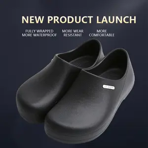 Unisex non-slip chef shoes—waterproof, oil-resistant work clogs; professional kitchen shoes for men and women; safety garden shoes; nursing shoes; hospital/clinic service shoes