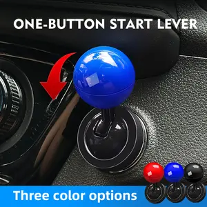 Metal Car Joystick Push Start Button Cover, Metal Push to Start Accessories, Car Starter Engine Start Stop Button Cover, Cool Car Accessories Interior Decor Push to Start Button Rocker