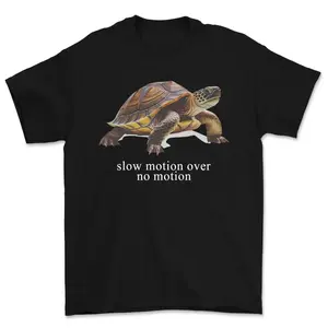 Unisex Graphic Tee – Slow Motion Over No Motion Shirt, Funny Meme Short Sleeve Cotton T-Shirt for Men & Women