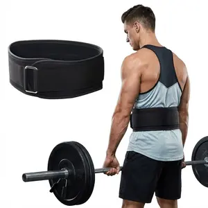 Adjustable Weightlifting Belt with Dual D-Ring Buckles, Sports Waist Belt, Waist Support Strap for Squats, Dumbbell, Barbell Training, Fitness Protection, Adjustable Protective Belt