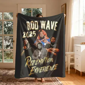 Rod Wave Redemption Experience Fleece Blanket, Large Size Soft Lightweight Warm Blanket for All Seasons, Perfect for Bed Sofa Office Camping