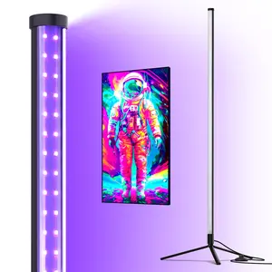 Barrina T10 LED Black Light Bar, Vertical Standing UV Blacklight, 40W, 400nm, 4FT with On/Off Switch and Tripod Floor Stand
