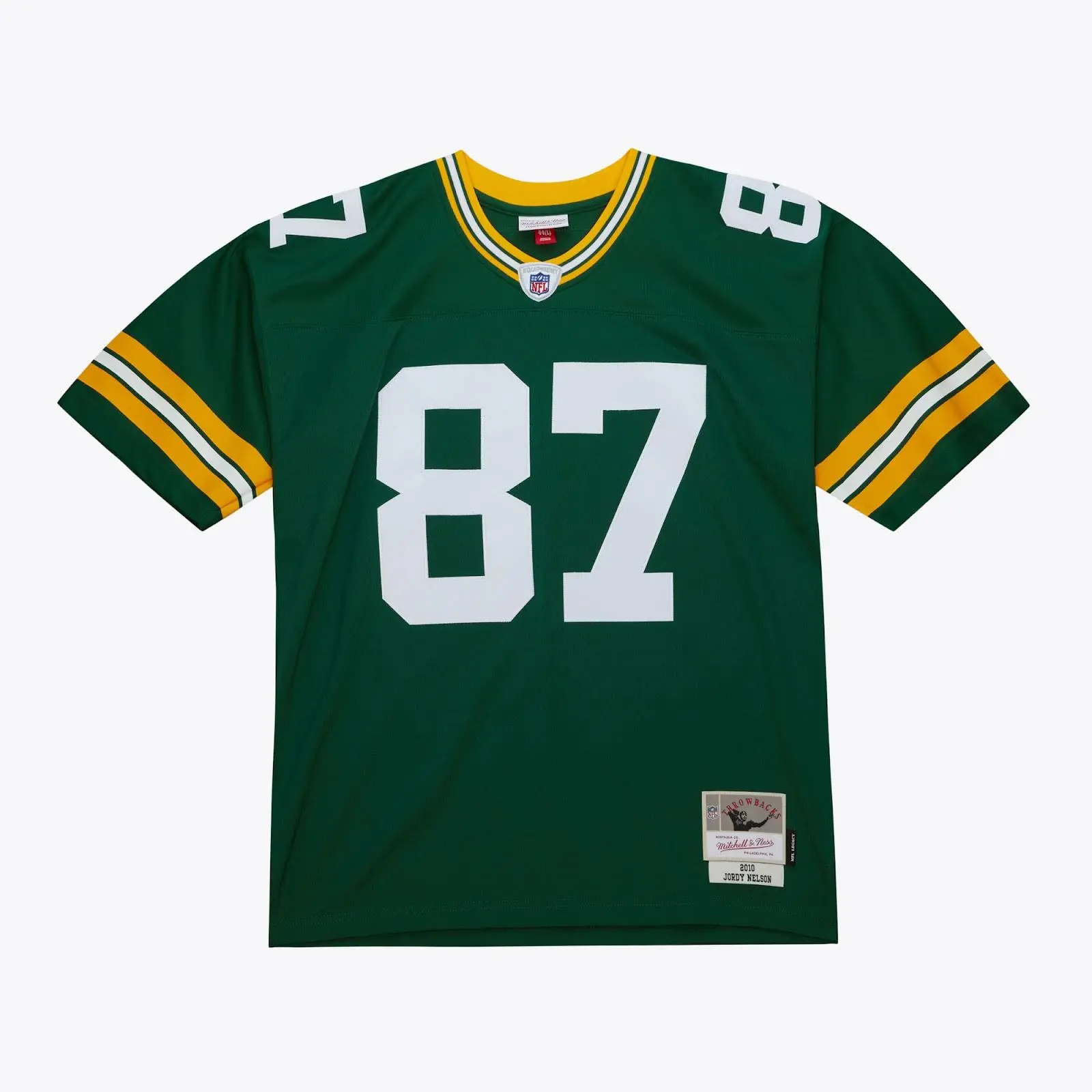 Jordy Nelson Green Bay Packers Green 2010 Legacy Jersey NFL Throwback Mitchell & Ness