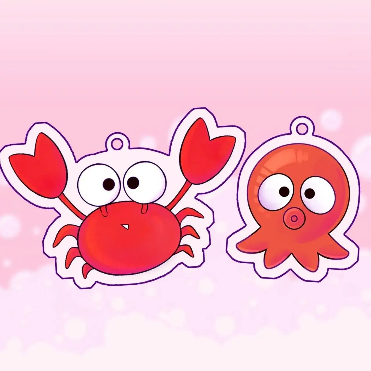 Crabby & Octo Charm  - [ NAKAMURA-KUN ] Keychains