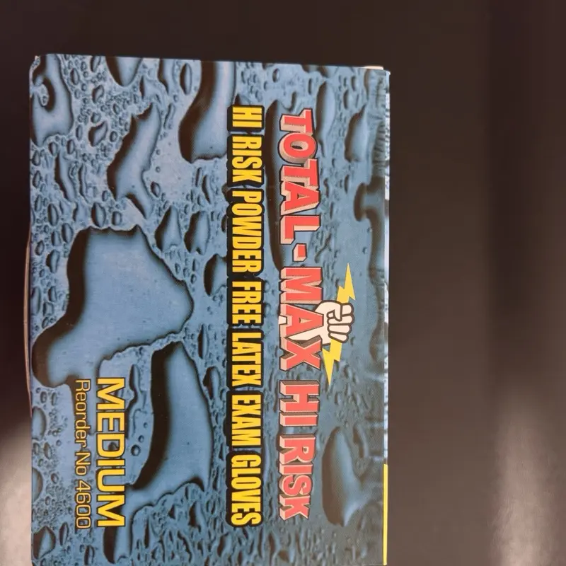 Total-Max Hi-Risk Textured Powder-Free Disposable Latex Gloves