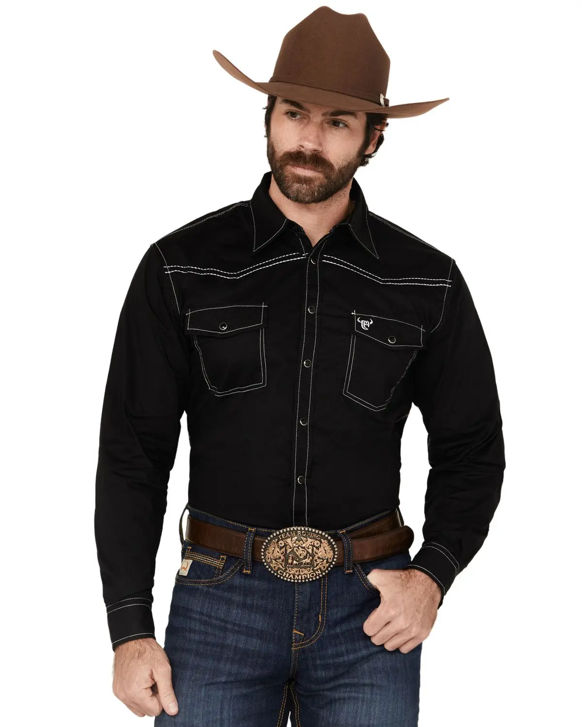 Men's Cowboy Hardware Men'S Hecho En Mexico Solid Long Sleeve Snap - 125571-011